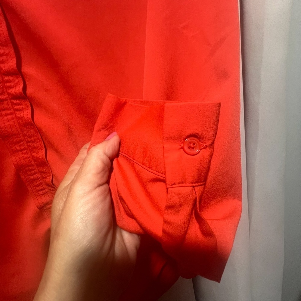 Banana Republic Vibrant Red Blouse XL - Picture 6 of 7
